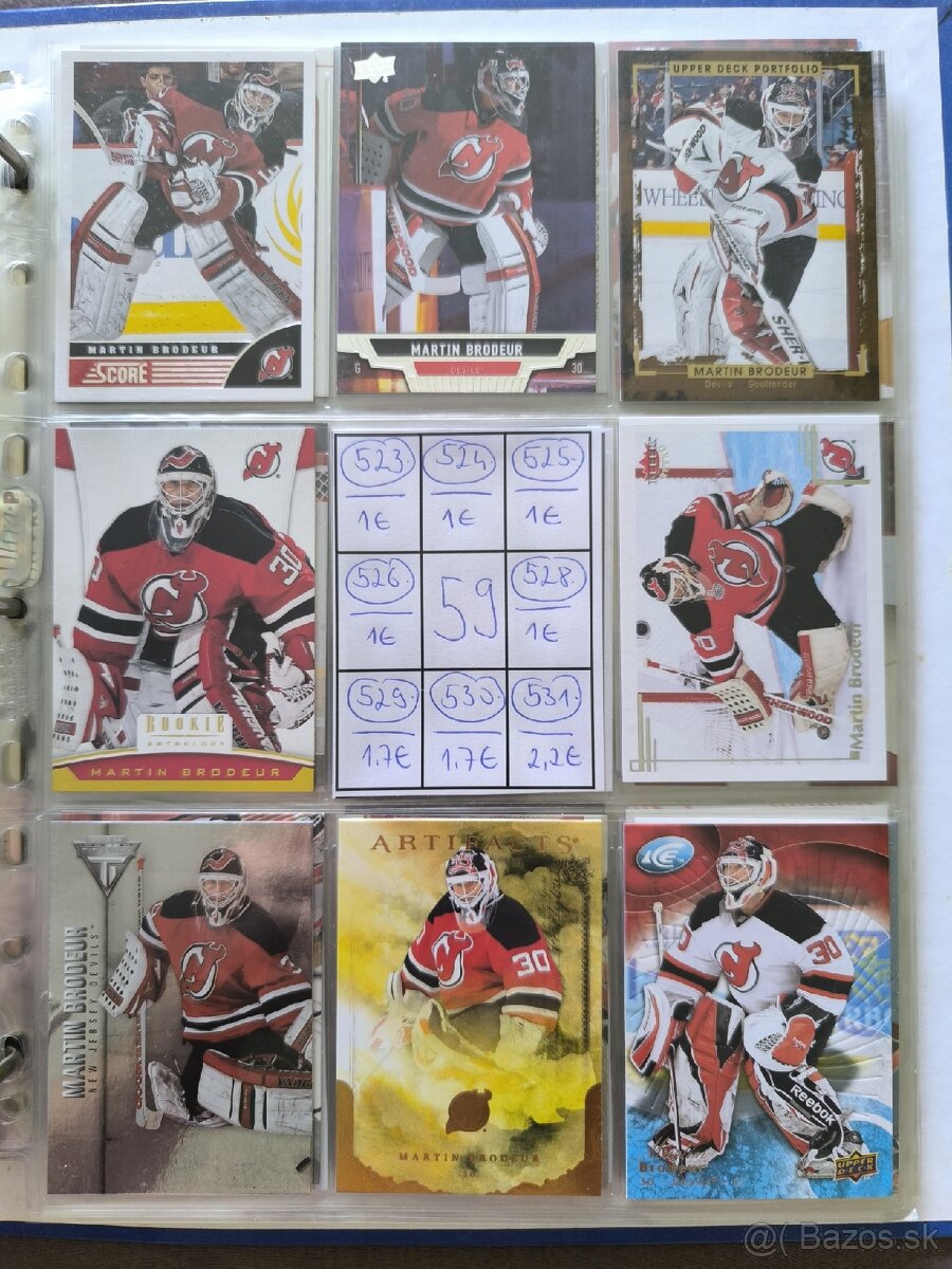 Hokejové kartičky - Martin Brodeur 3 - 19