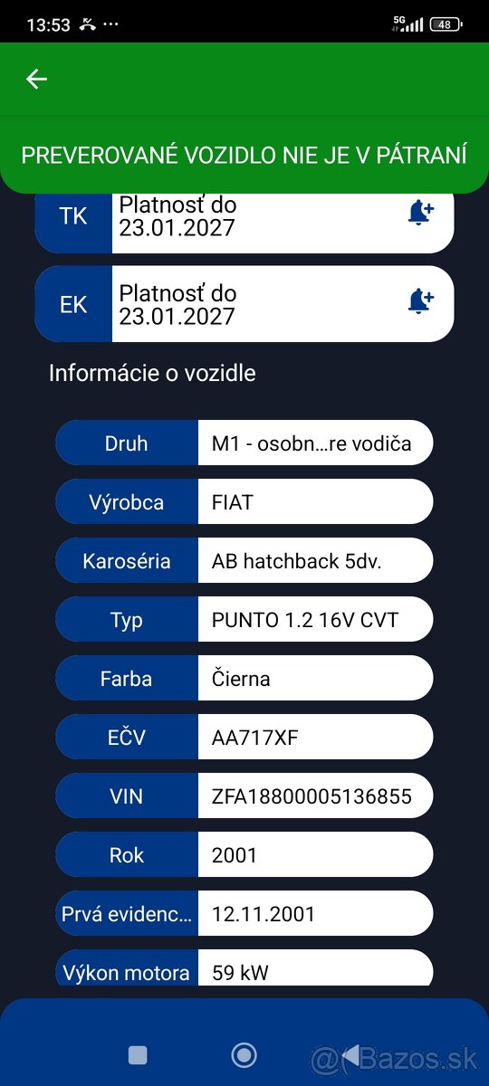 Fiat Punto Automat benzín 1.3 16V 80PS - 19