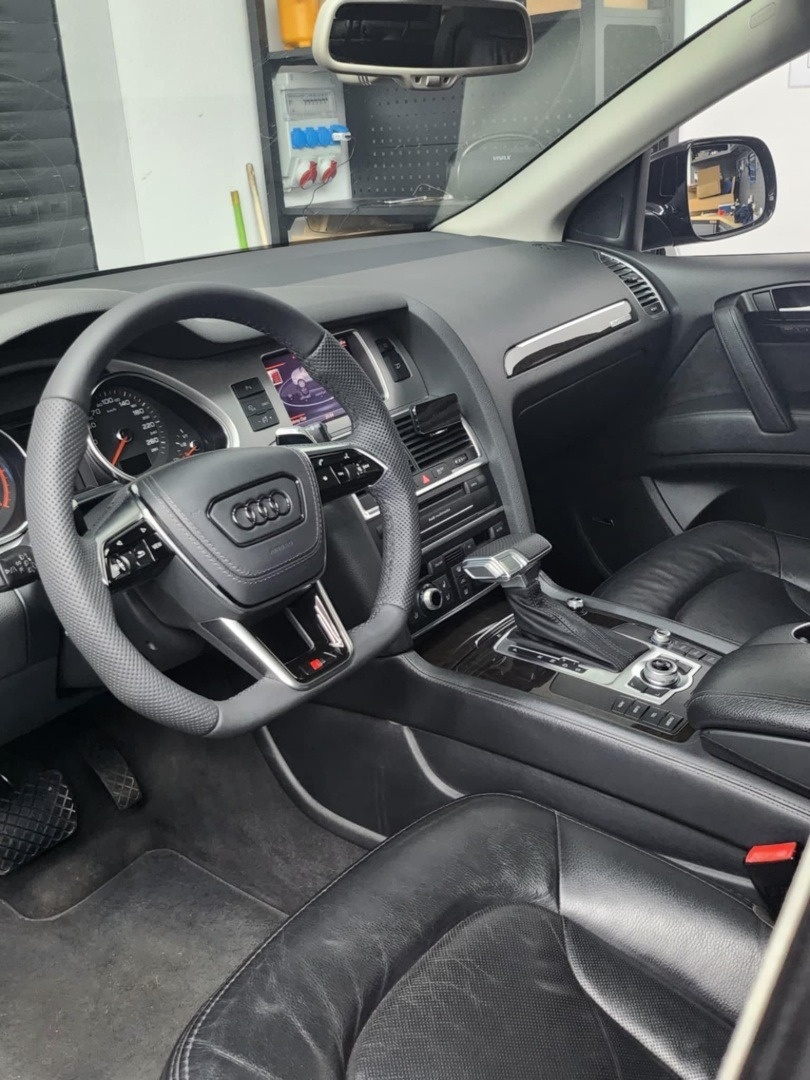 Krásny AUDI sportovy volant kozeny zrezany perforovany - 19