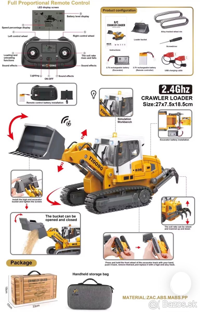RC pásový nakladač LR636 - 19