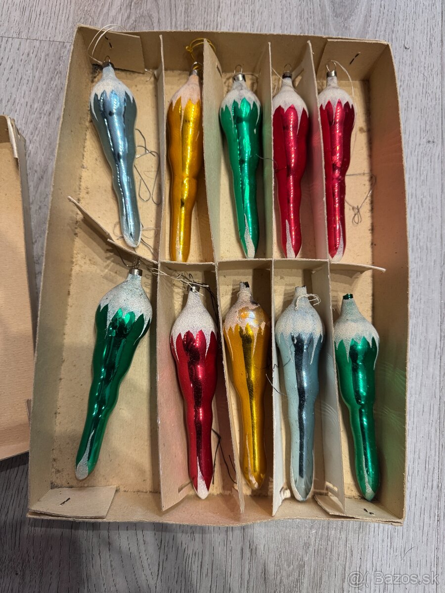 Retro vianočné ozdoby cencúle - 19