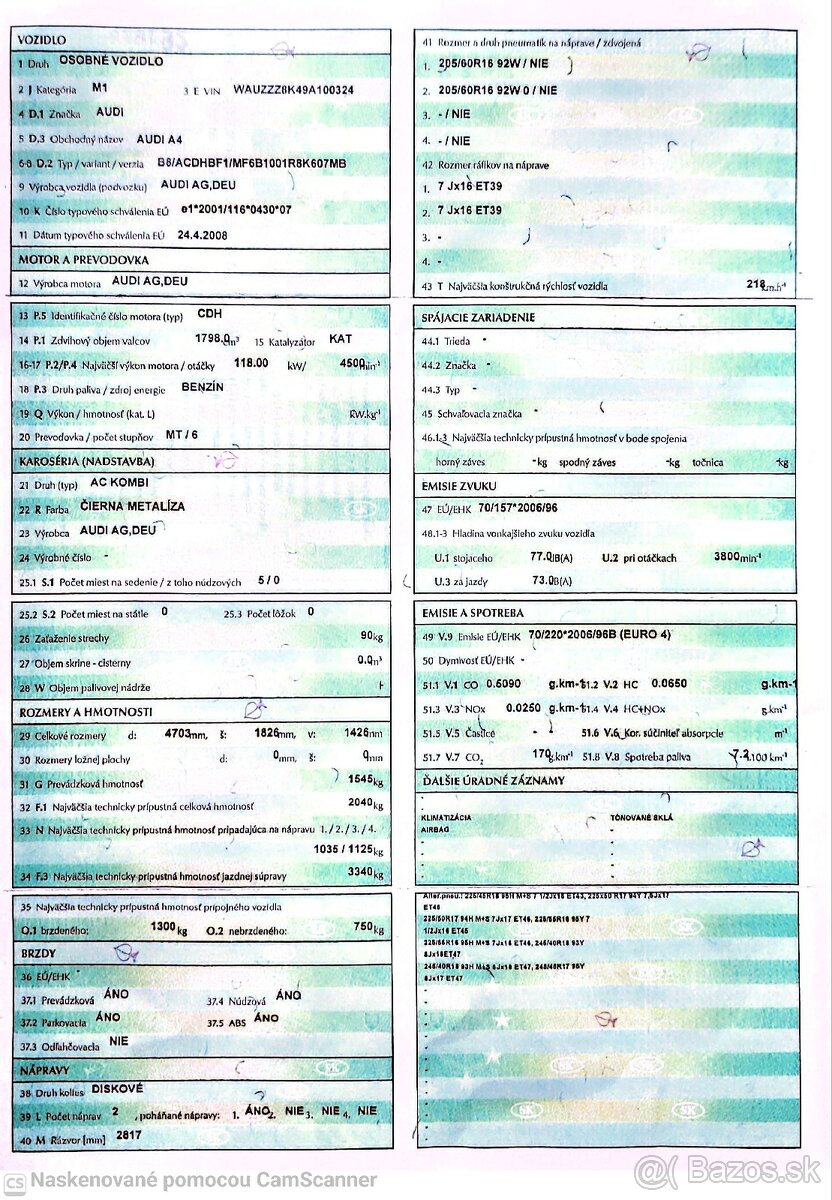 PREDAM AUDI A4 avant 2008 1.8T 118kw manuál 6-rychlosti - 19