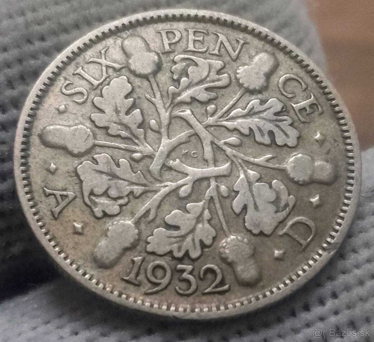 Strieborné 6 pence. - 19