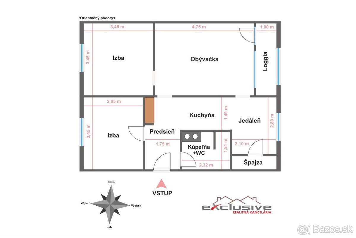 3-IZB.BYT, UL. VOLGOGRADSKÁ, 72 M2, VYVÝŠENÉ PRÍZ./8P LOGGIA - 19