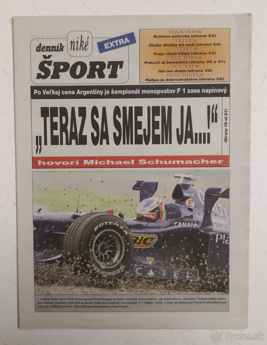 Staré noviny Denník Šport 3 - 19
