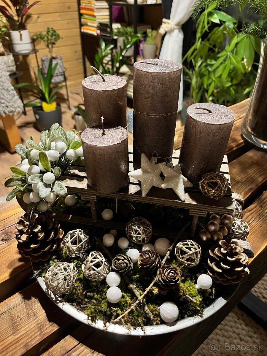 Vianočné vence, ikebany - 19