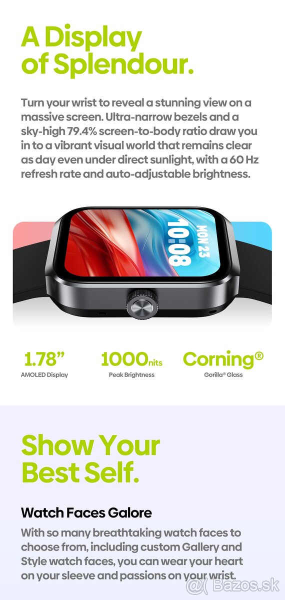 Colmi a Zeblaze Smart hodinky. Čierne prevedenie. - 19