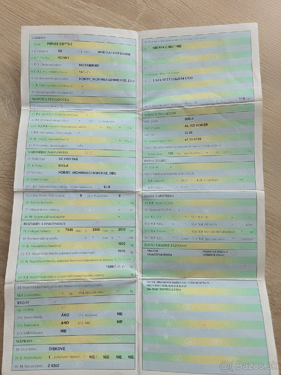 Karavan HOBBY DE LUXE 550 TKM - 19