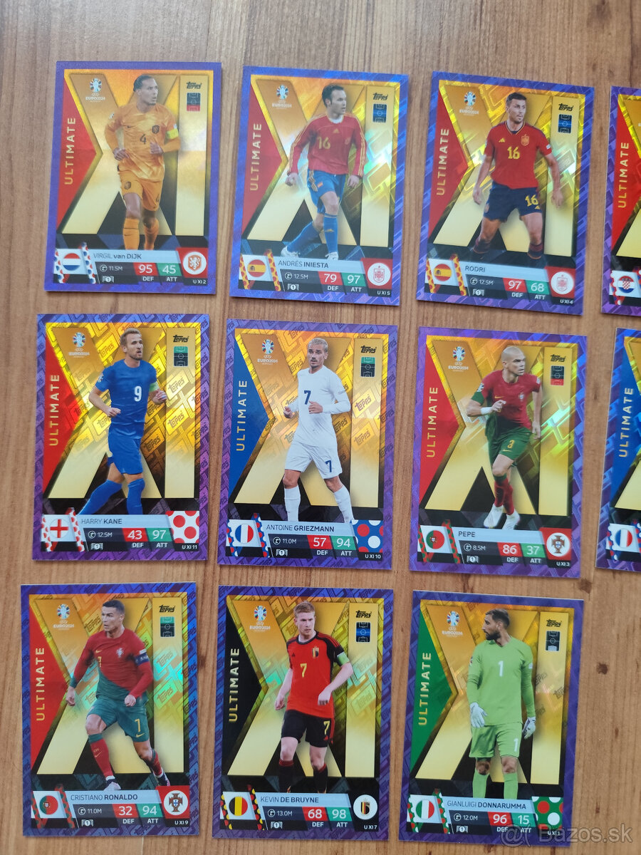 Euro 2024 Futbalové kartičky Match Attax - Paralelky - 19