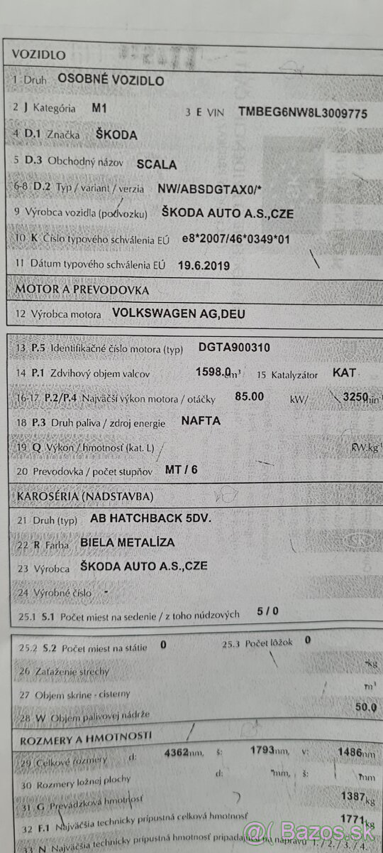 Skoda Scala 1.6tdi model 2020 - 19
