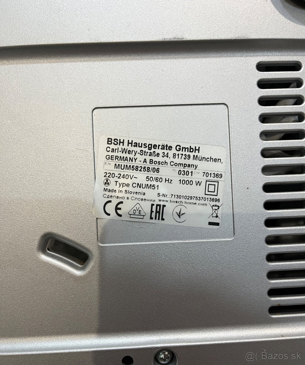 Bosch MUM 58258 1000w kuchynský robot - 19