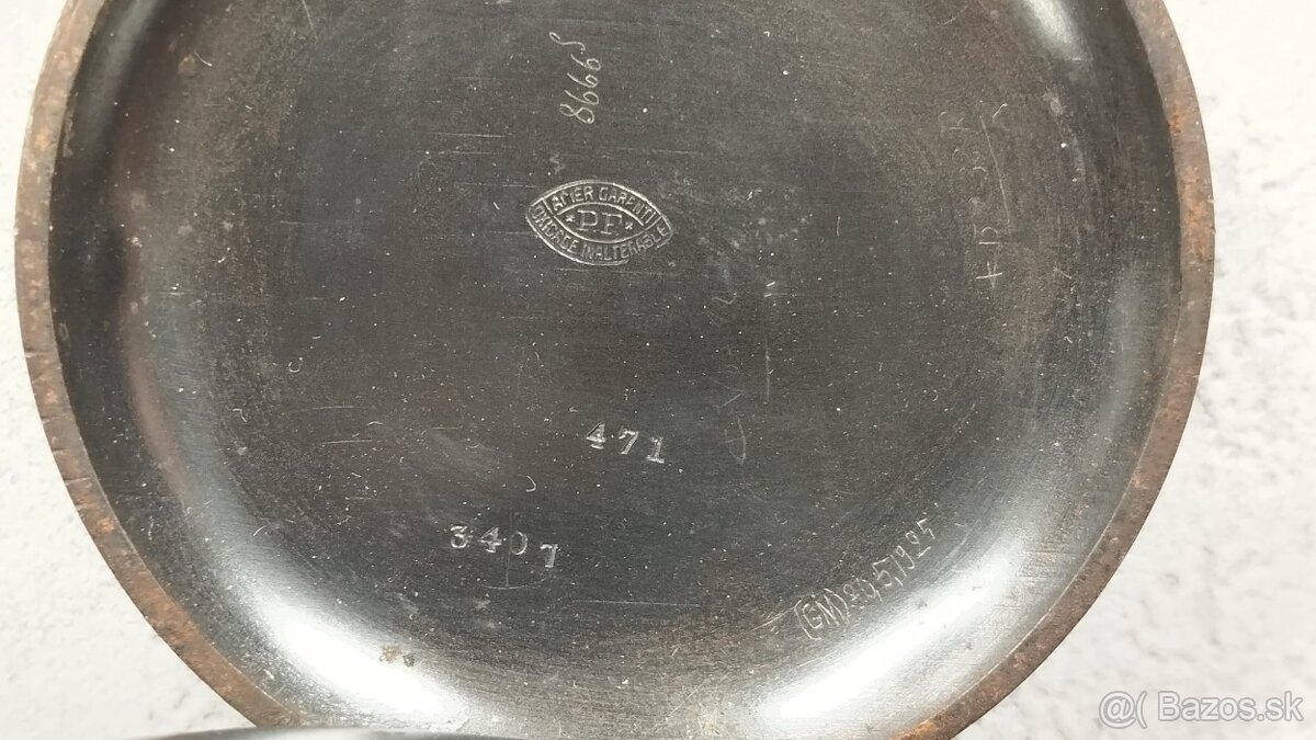 Velké dvouplášťové kapesní hodinky Régulatéur s řetezem - 19