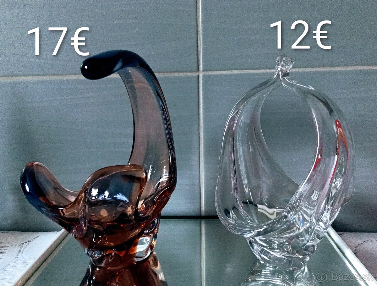 Hutné sklo - váza, popolník - 19