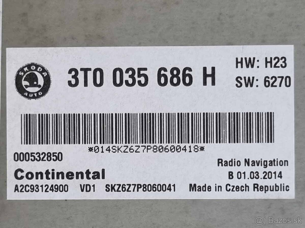 Skoda Columbus 2014 RNS510 Navi LED SSD Mapy V17 2020 - 19