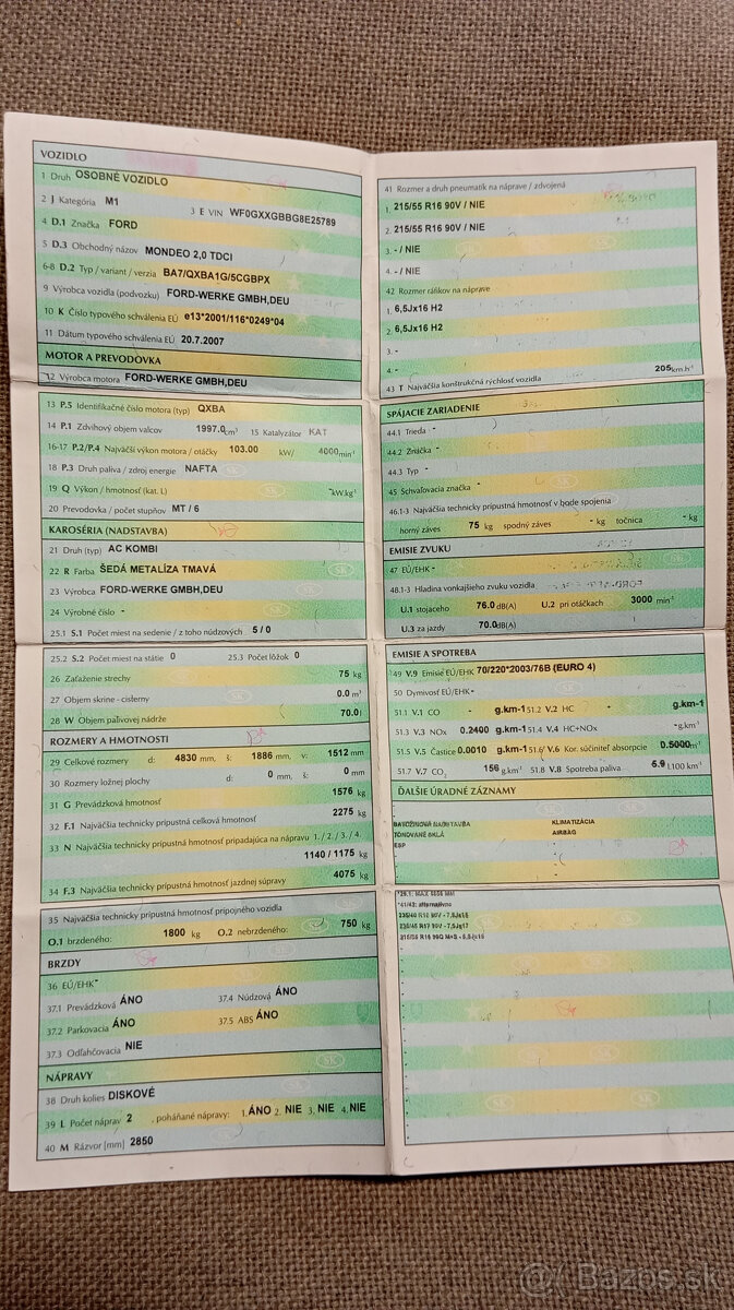 Ford Mondeo Combi MK4 2.0TDCi 103kw - 19