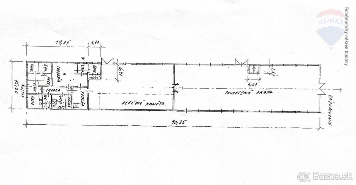 NA PRENÁJOM sklad s administratívou 1.200 m2 podvesný žeriav - 19