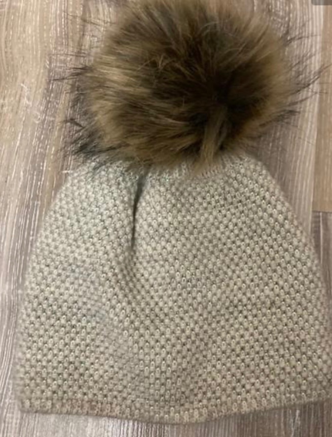 Dámska Teplá zimná čiapka s brmbolcom/Nová - 19