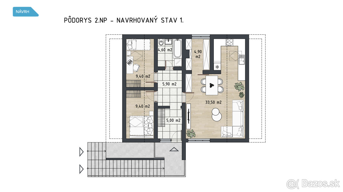 Veľký RD: 6 izieb, 2 kuchyne, 2 kúpelne, pivnica, garáž, 100 - 19