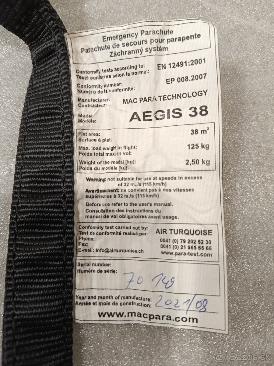 Paragliding komplet MAC PARA EDEN 6 - 19