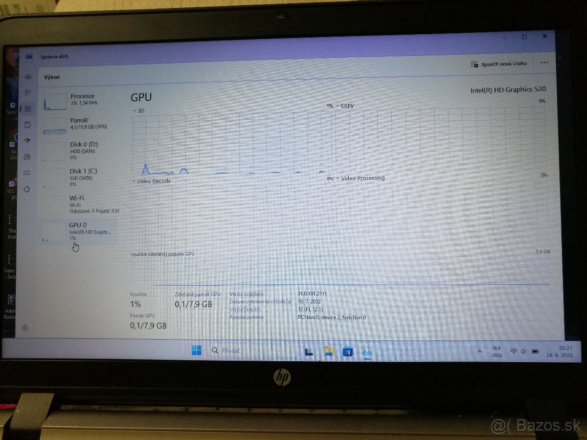 HP ProBook. i5. 15,6". RAM 16 GB. SSD 256 GB +1 000 GB. - 19