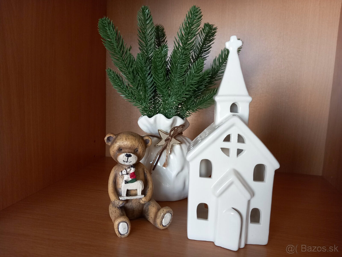 Keramický kostol na čajovú sviečku 22,5x9,5x8 cm - 19