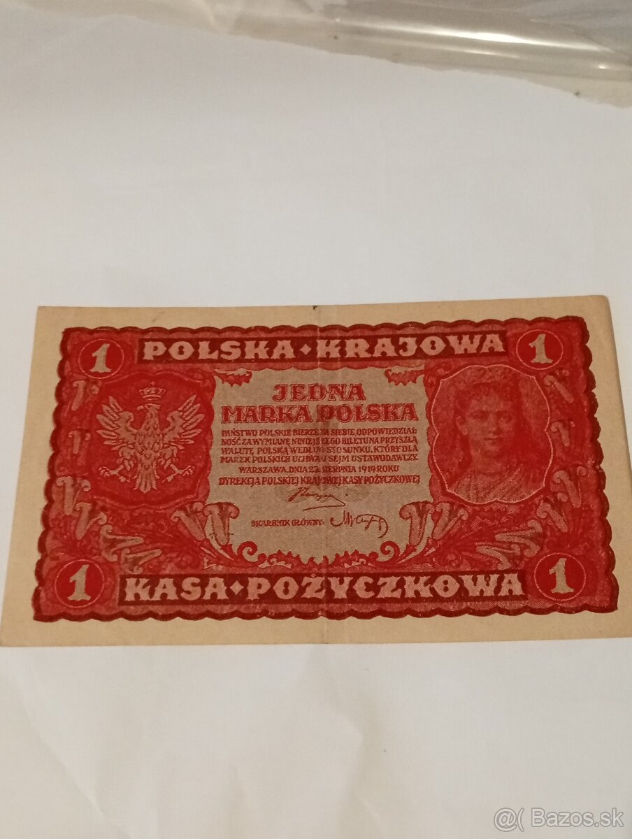 Predám vzacne Poľske Marky 1919 - 19
