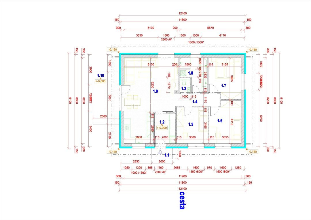 4 izbový rodinný dom, pozemok 600 m², Malý Lapáš, Nitra - 19