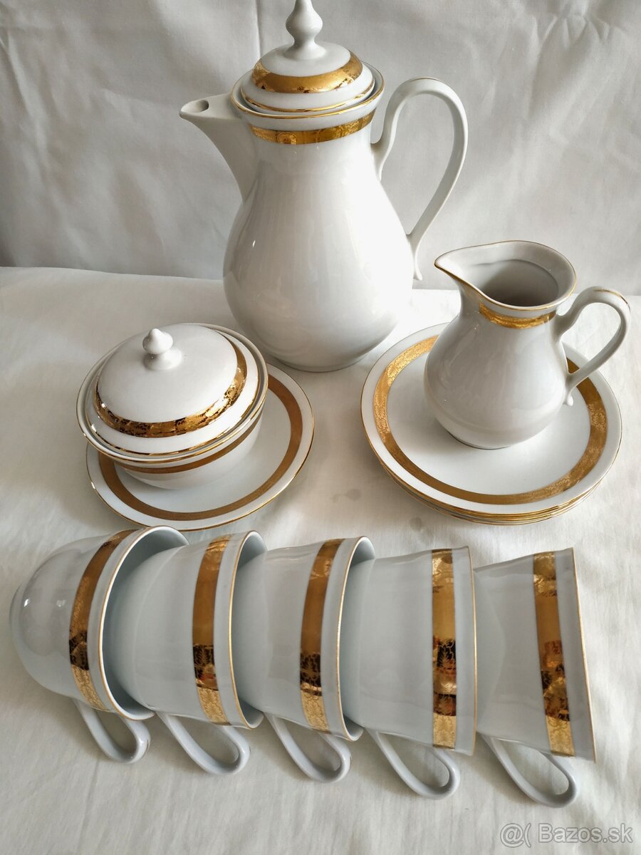 Luxusná čajová súprava z porcelánu, ČSSR - 19