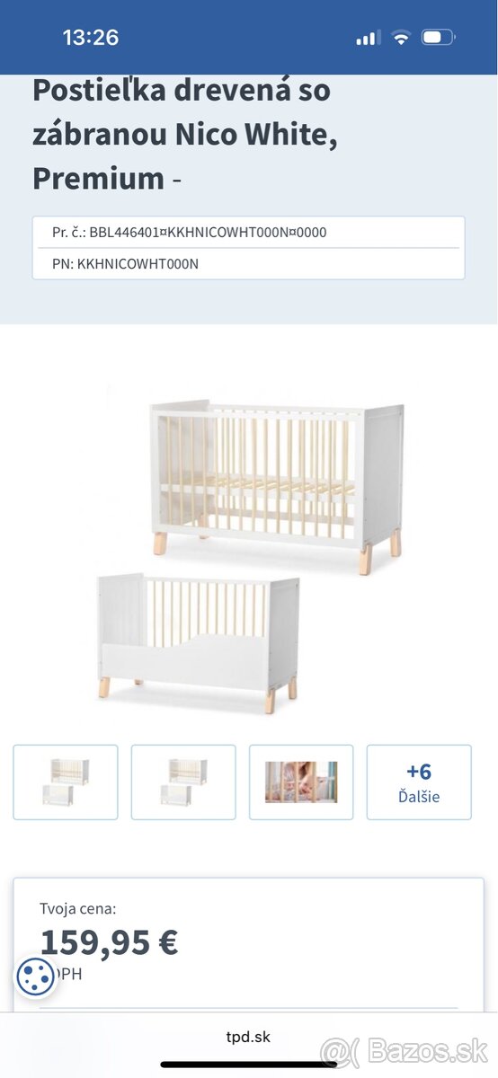 Kinderkraft drevena postielka nico - 19