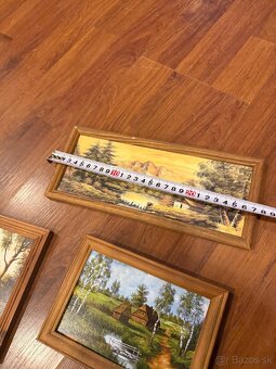 9 obrazov v drevených rámoch - 19