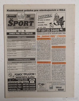 Staré noviny Denník Šport 2 - 19