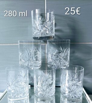 Krištáľ - misa , váza , poháre, - 19