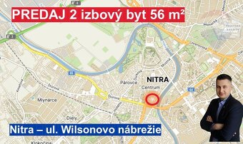 Predaj: 2-izbový byt 56 m², 2./3. poschodie, Wilsonovo nábre - 19