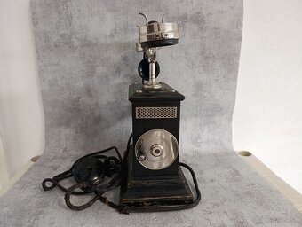 Starožitný švédský dvouklikový telefon z roku 1920-30 - 19