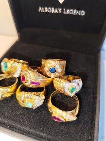 Predám zlatý diamantový prsteň so smaragdom - 19