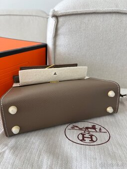 Hermes kelly mini kabelka khaki s krabicou - 19