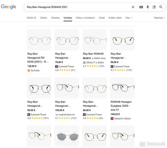 NOVÉ RayBan Hexagonal Silver okuliare PC 130€ - 19