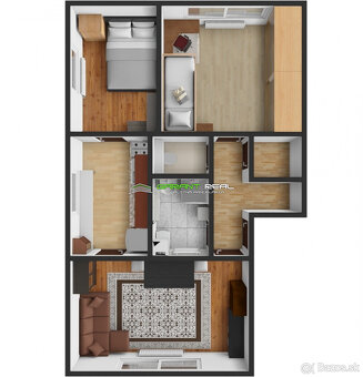 Predaj 3-izb. tehlový byt 50 m2, ul. Matice slovenskej - 19