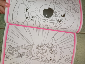 Manga Kawaii color omaľovánka s nálepkami - 19