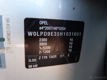 Opel Zafira Tourer 1,6 CDTi 99kW Manuál 6 st. 2 miestne - 19