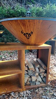 Ohniskovy gril corten pult - 19