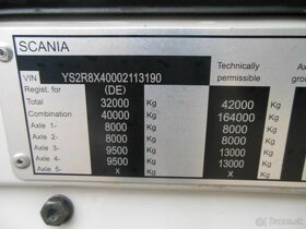 Scania R 580, V8, 8X4, 164.000 KG, TO - 19