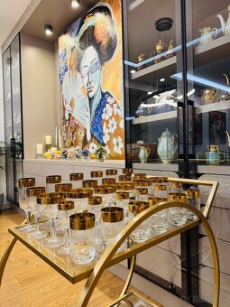 Sada pohárov z krištálového  skla LR Czechoslovakia,posielam - 19