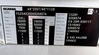 9269 - Scania S540 - 4x2 – Tahač – EURO 6  - 19