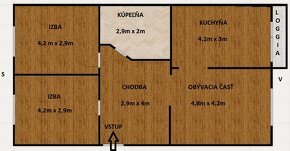 3 izbový priestranný byt s loggiou - 19