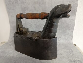 Obrovská komínová atypická žehlička, krásná, 9,65kg TOP - 19
