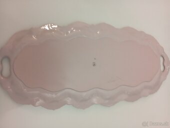 Růžový porcelán, velký podnos, Chodov - 19