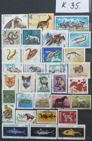 Filatelia-Poštové známky na predaj 5 zvieratá razené - 19