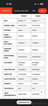 APEX EC7, BMW 5x120, 19” Black - 19