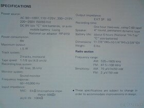 Rádio-magnetofón NATIONAL PANASONIC RQ-434 SD - 19